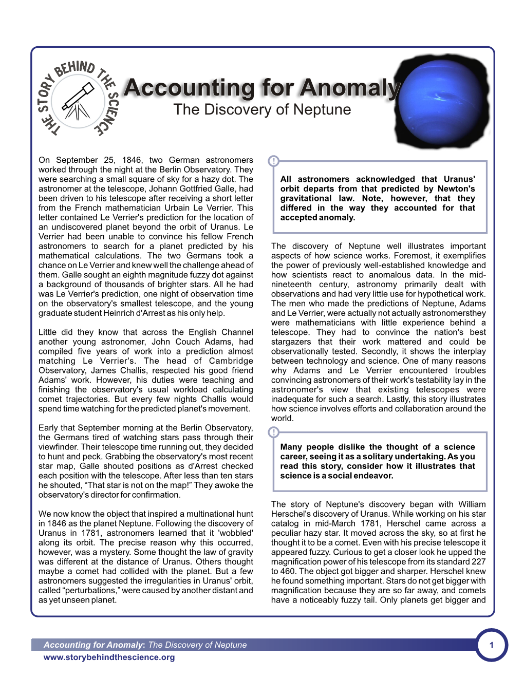 Accounting for Anomaly