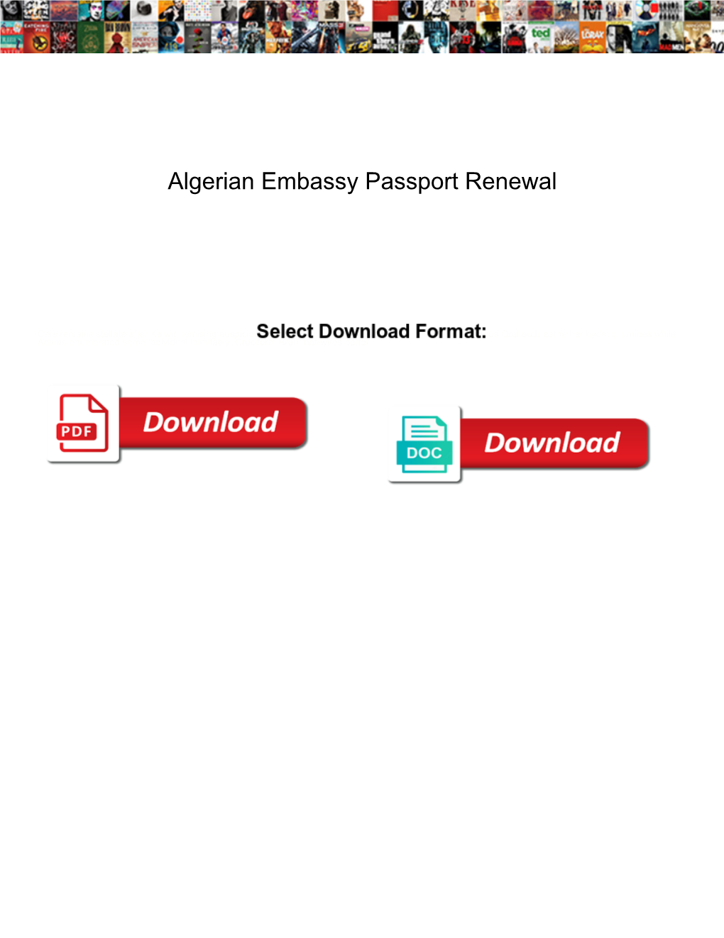 Algerian Embassy Passport Renewal