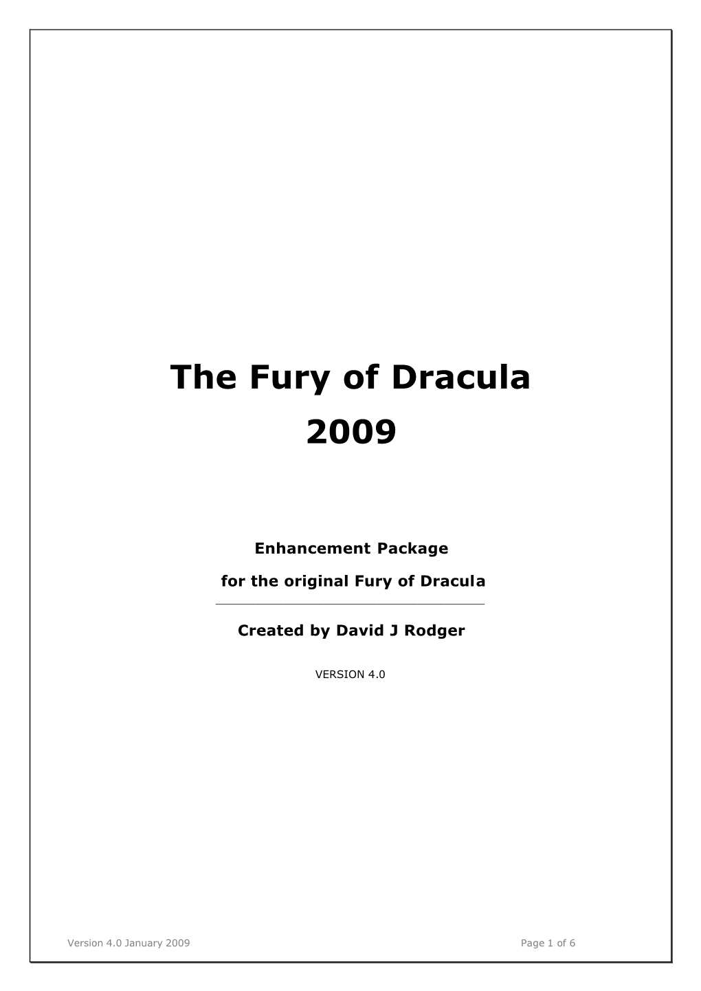 Fury of Dracula Expansion