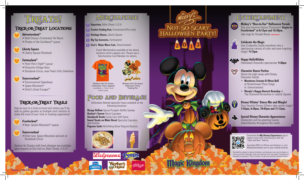 Treats! Emporium, Mickey’S “Boo-To-You” Halloween Parade 1 Main Street, U.S.A