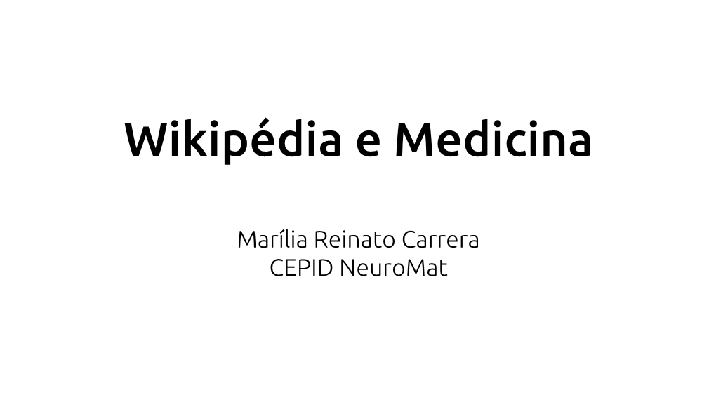 Wikipédia E Medicina