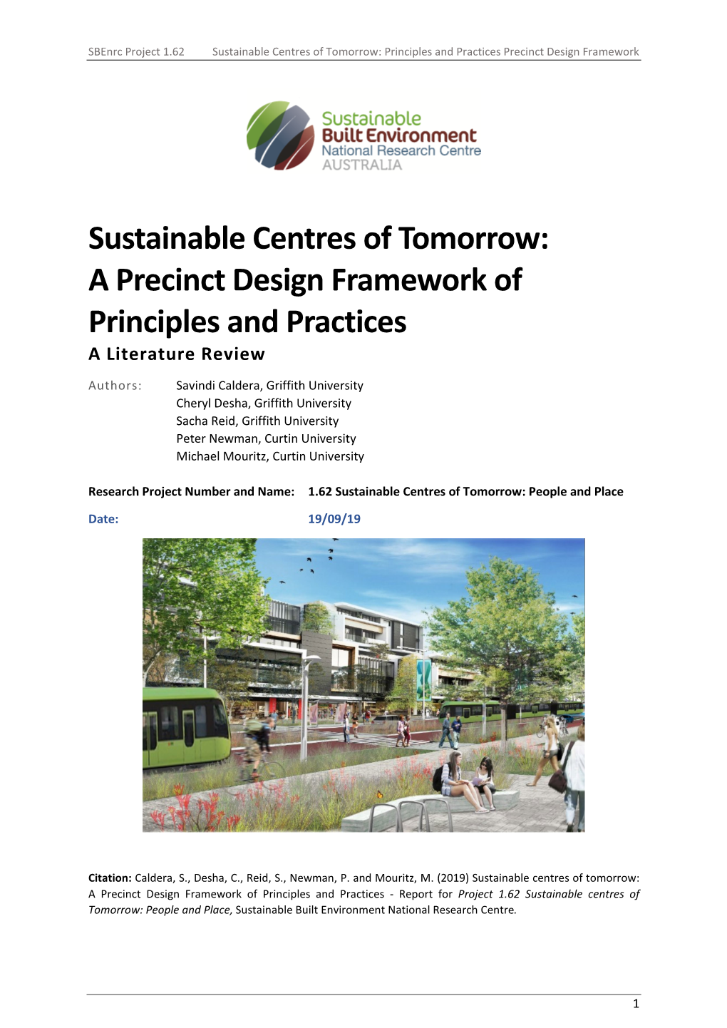 A Precinct Design Framework of Principles and Practices a Literature Review