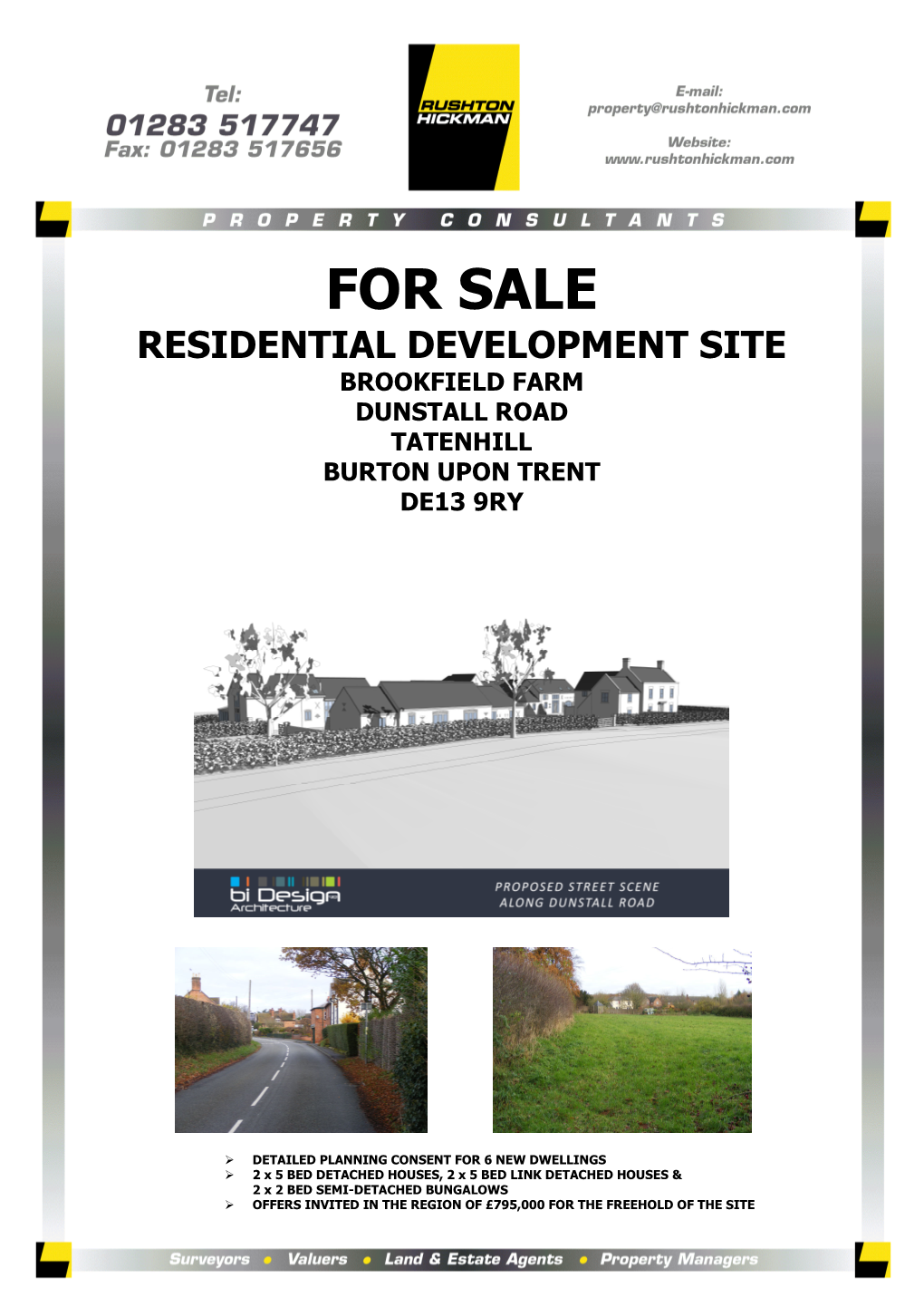 For Sale Residential Development Site Brookfield Farm Dunstall Road Tatenhill Burton Upon Trent De13 9Ry