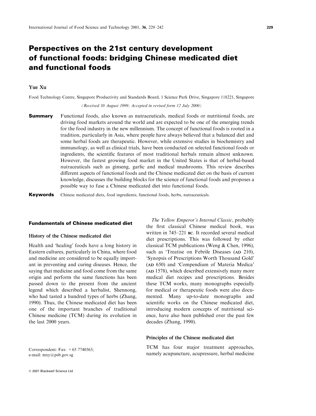 Bridging Chinese Medicated Diet and Functional Foods