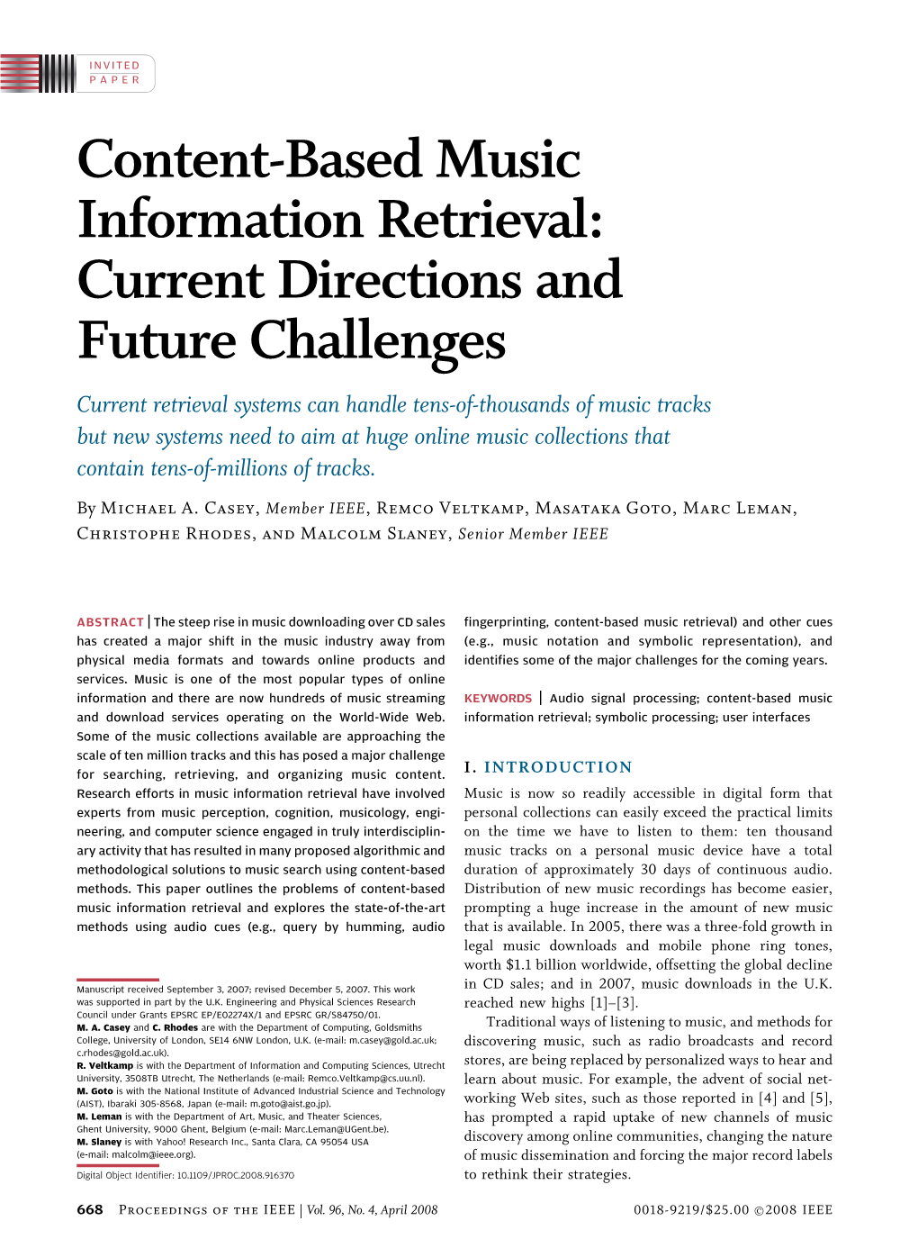 Content-Based Music Information Retrieval