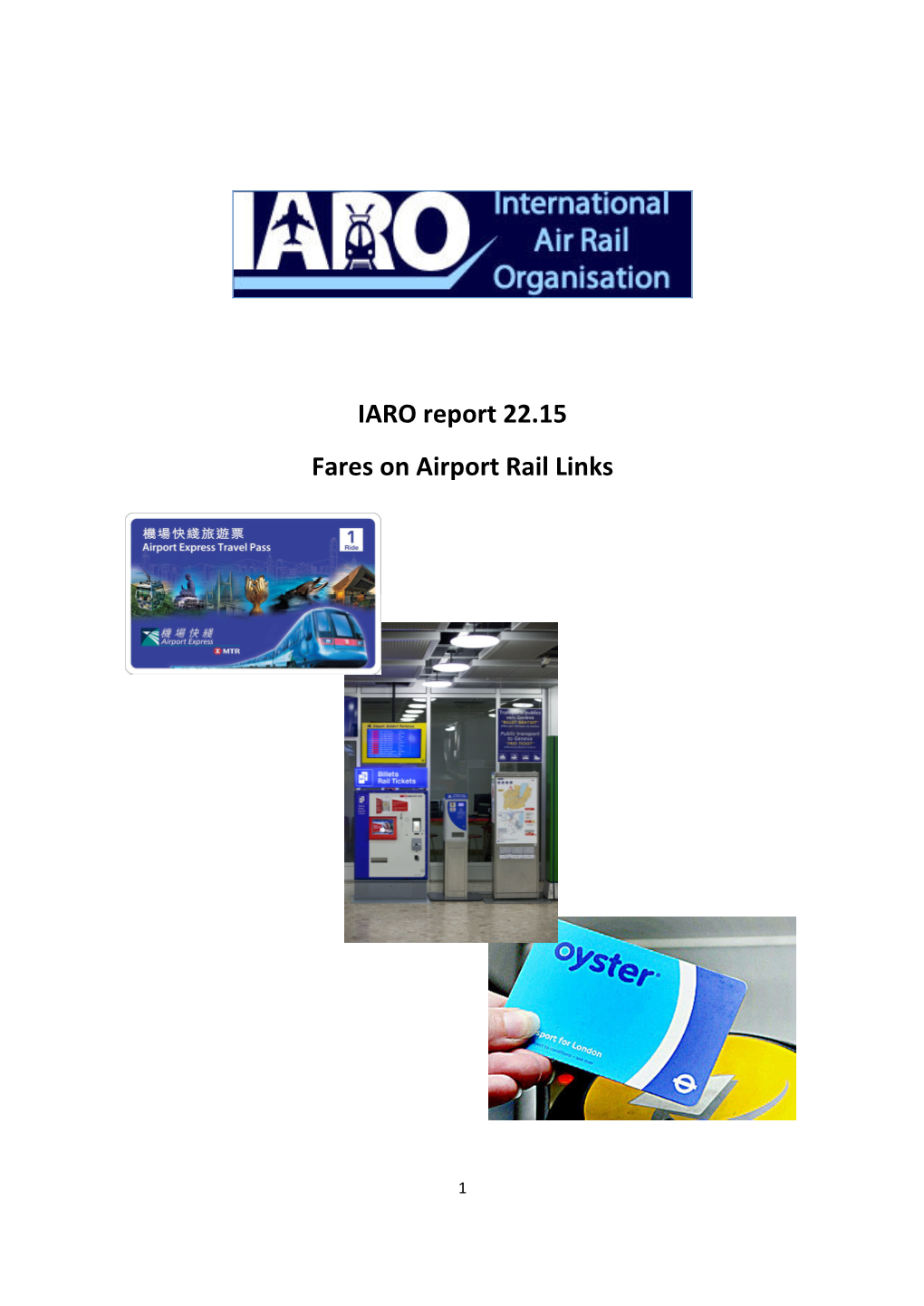 IARO Report 22.15 Fares on Airport Rail Links