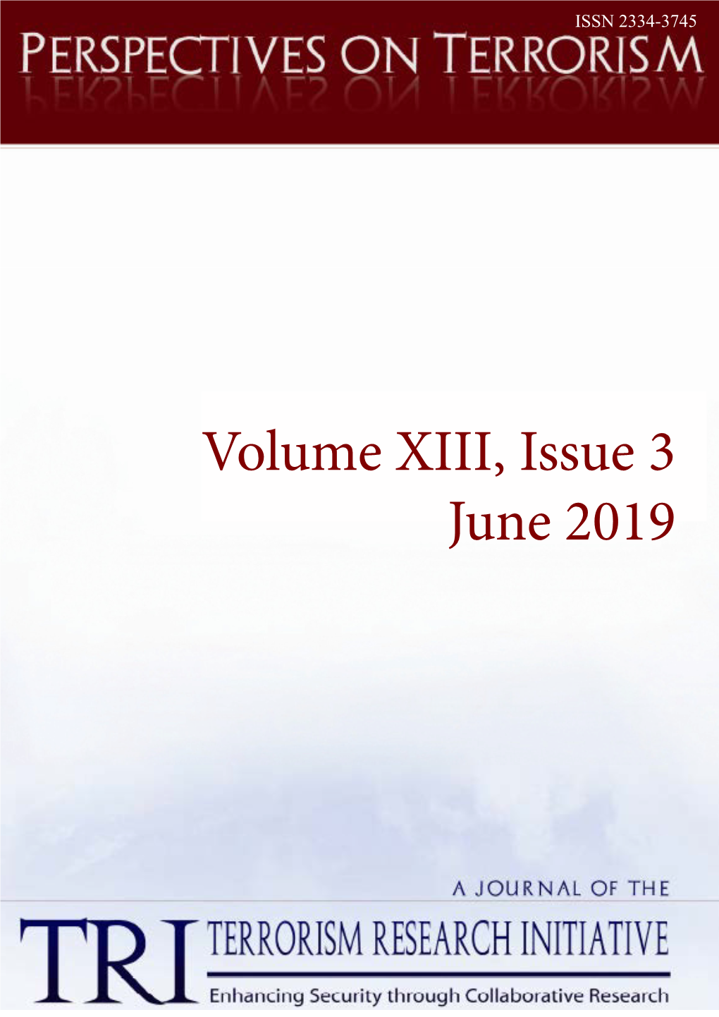 TERRORISM Volume 13, Issue 3