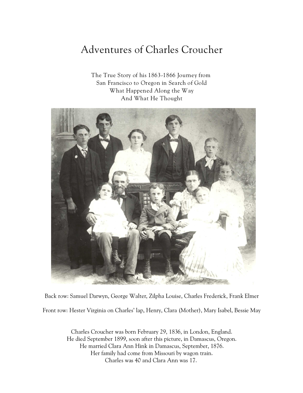 Adventures of Charles Croucher