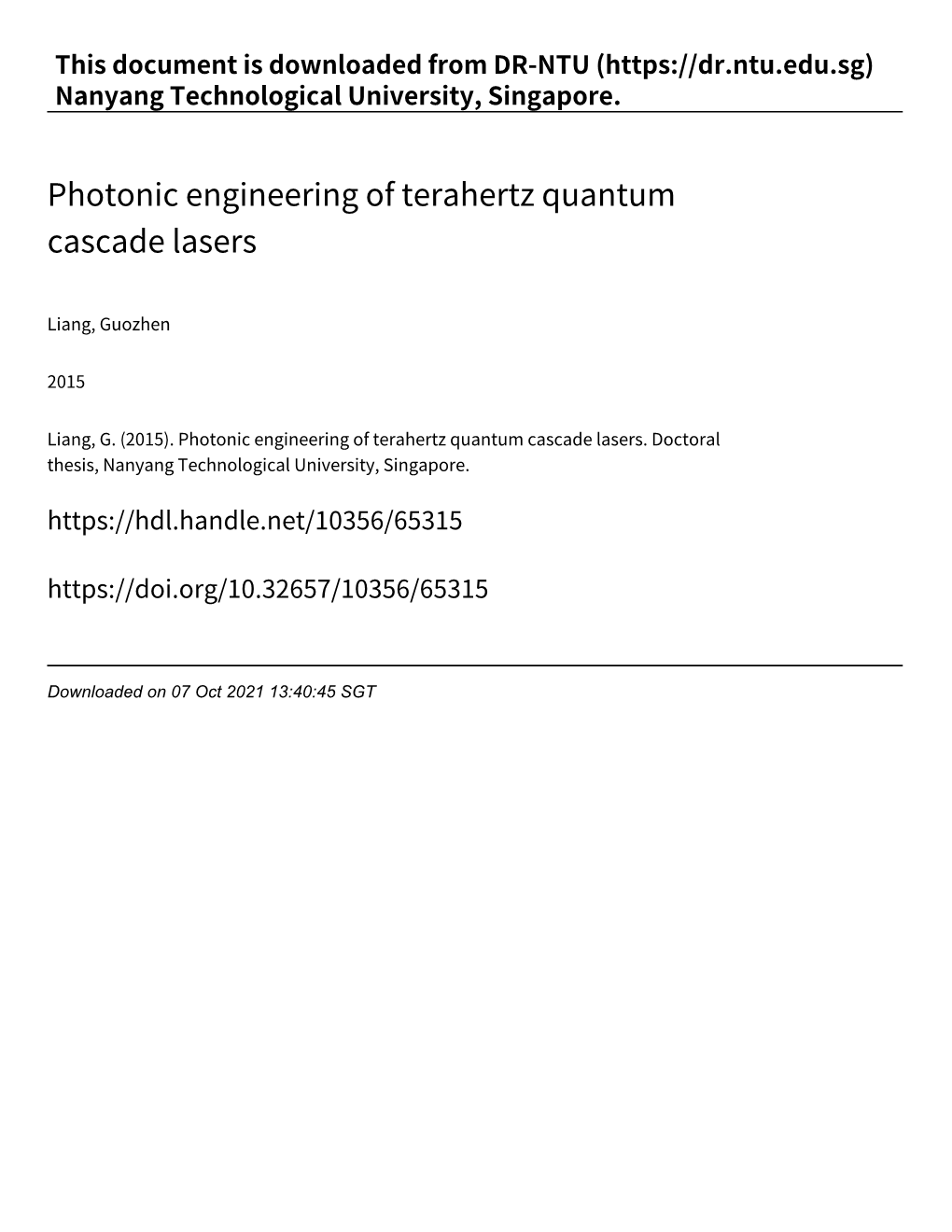 Photonic Engineering of Terahertz Quantum Cascade Lasers