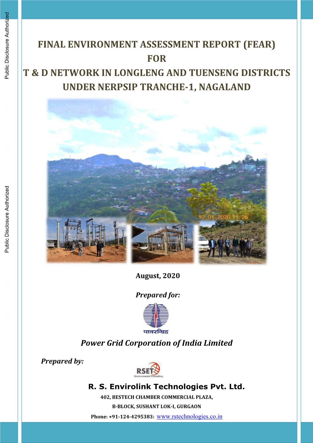 Final Environment Assessment Report (Fear) for T & D Network in Longleng