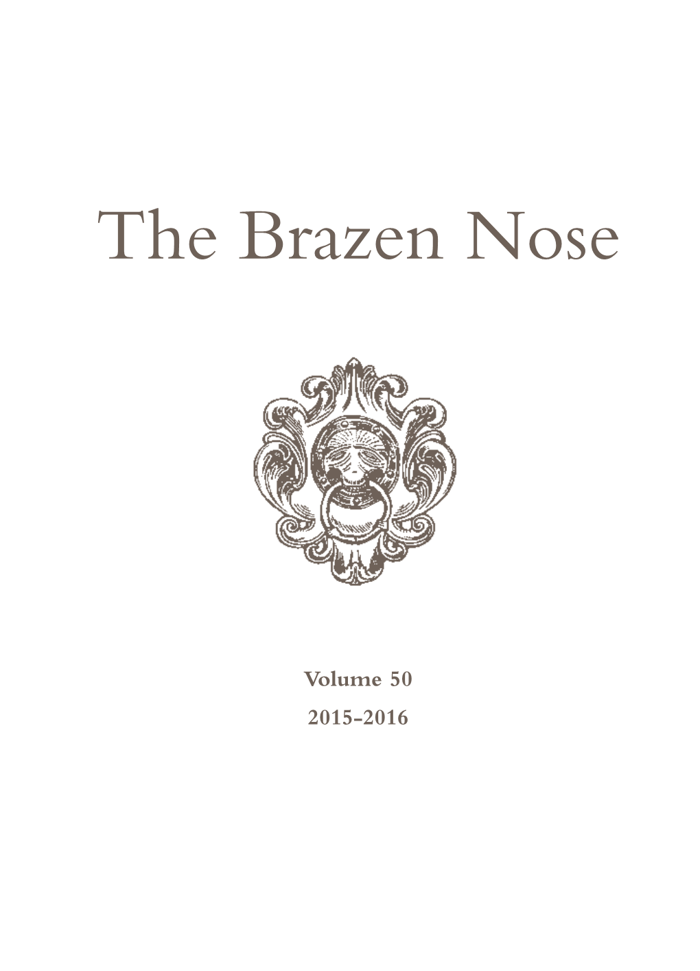 Brazen Nose Vol 50, 2015-16