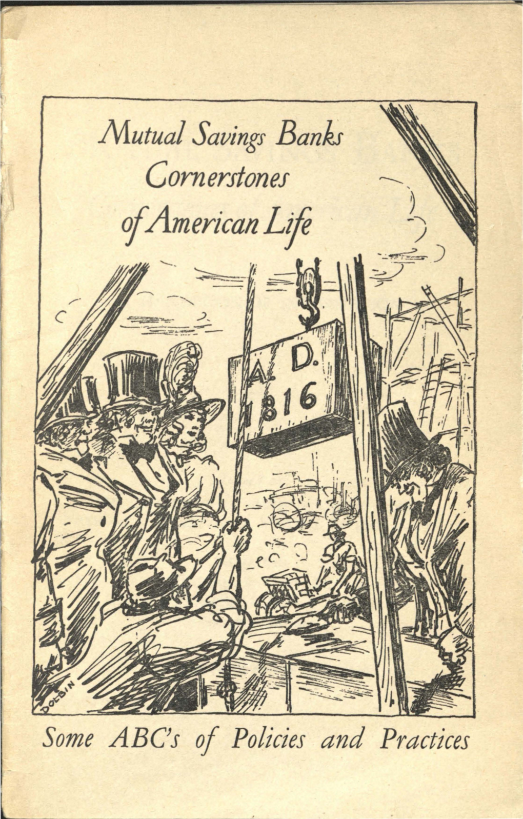 Mutual Savings Banks Cornerstones of American Life 1943