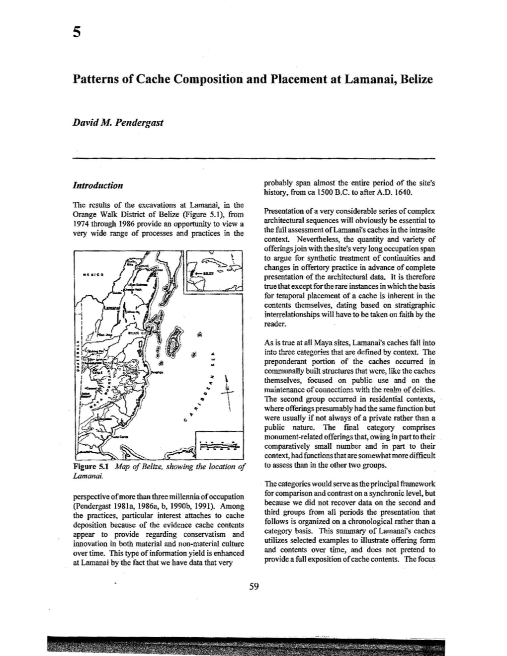 Patterns of Cache Composition and Placement at Lamanai, Belize •