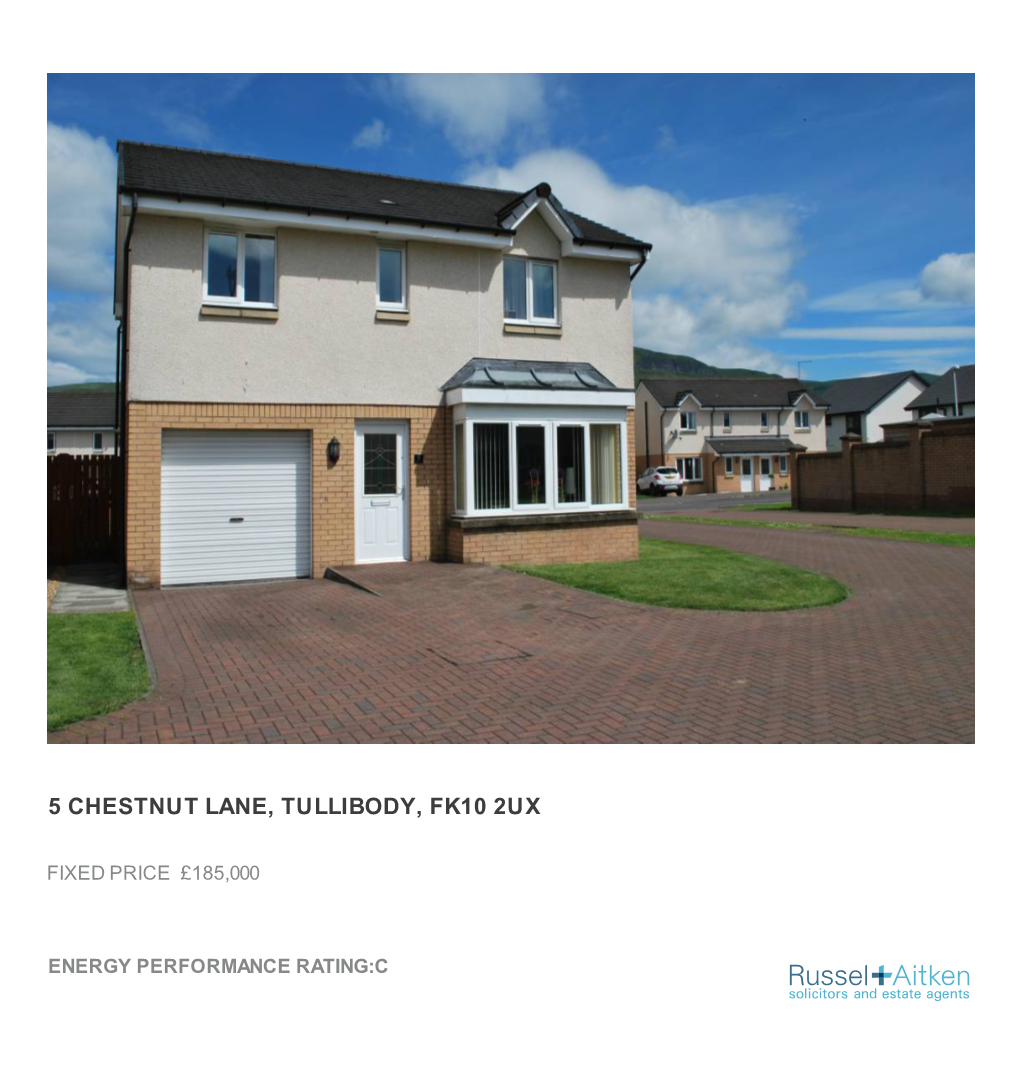 5 Chestnut Lane, Tullibody, Fk10 2Ux