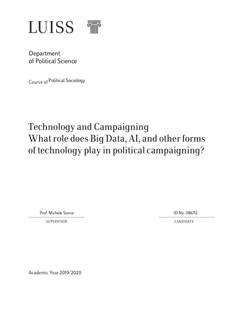 Technology and Campaigning