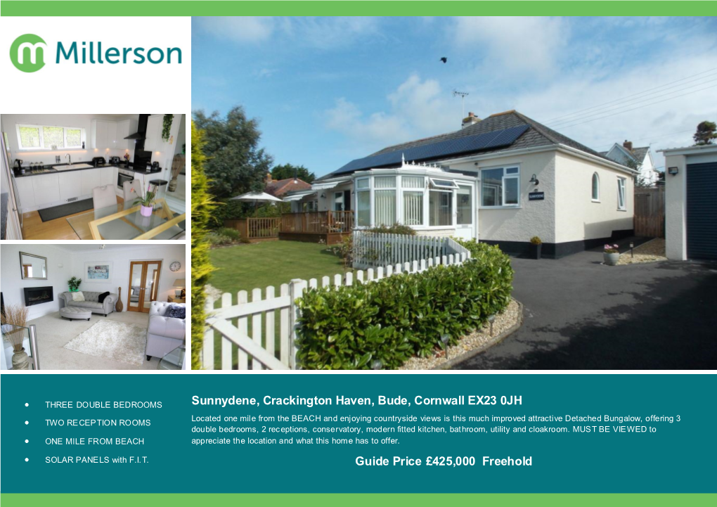 Sunnydene, Crackington Haven, Bude, Cornwall EX23 0JH Guide Price