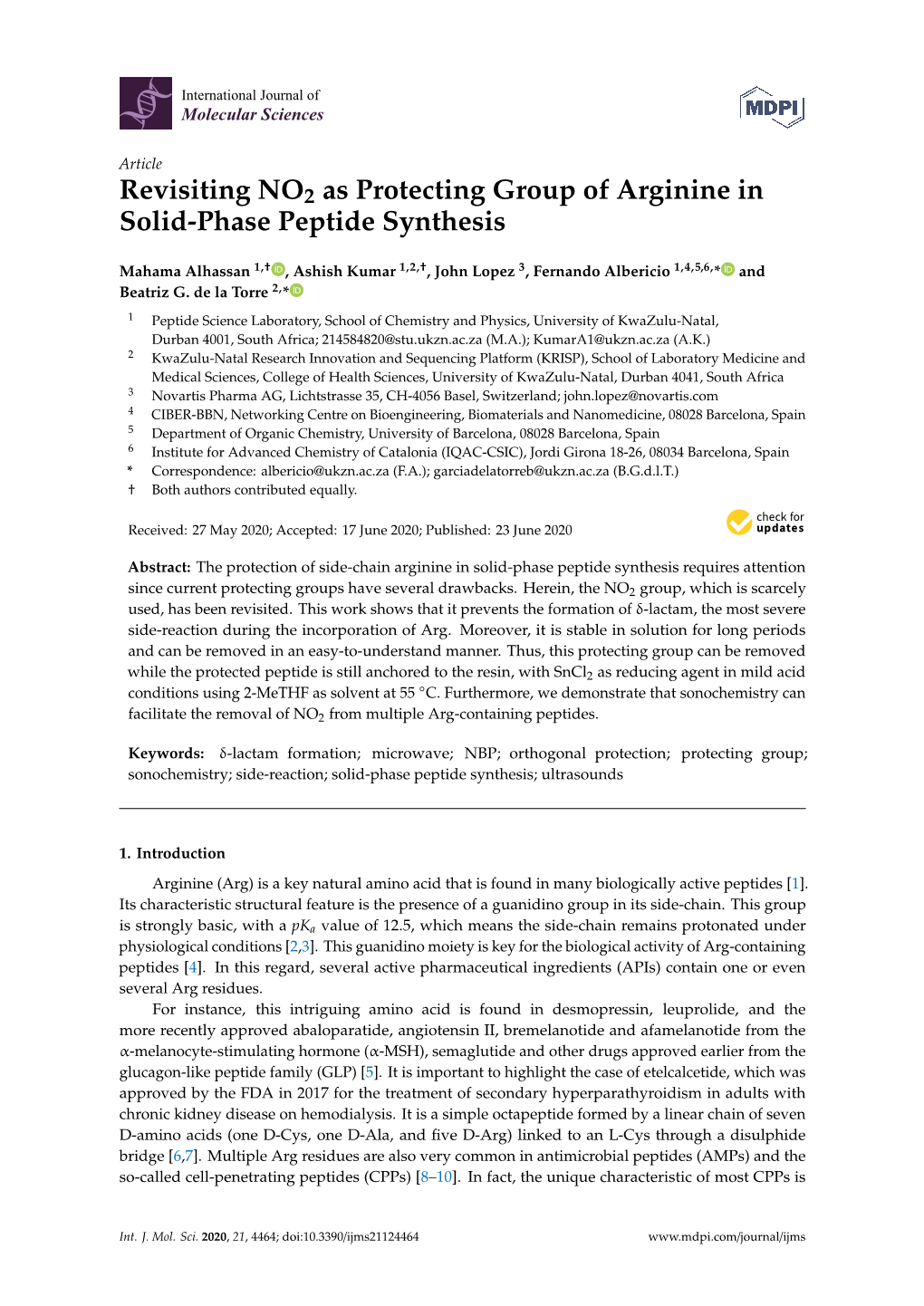 Revisiting NO2 As Protecting Group of Arginine in Solid-Phase Peptide Synthesis