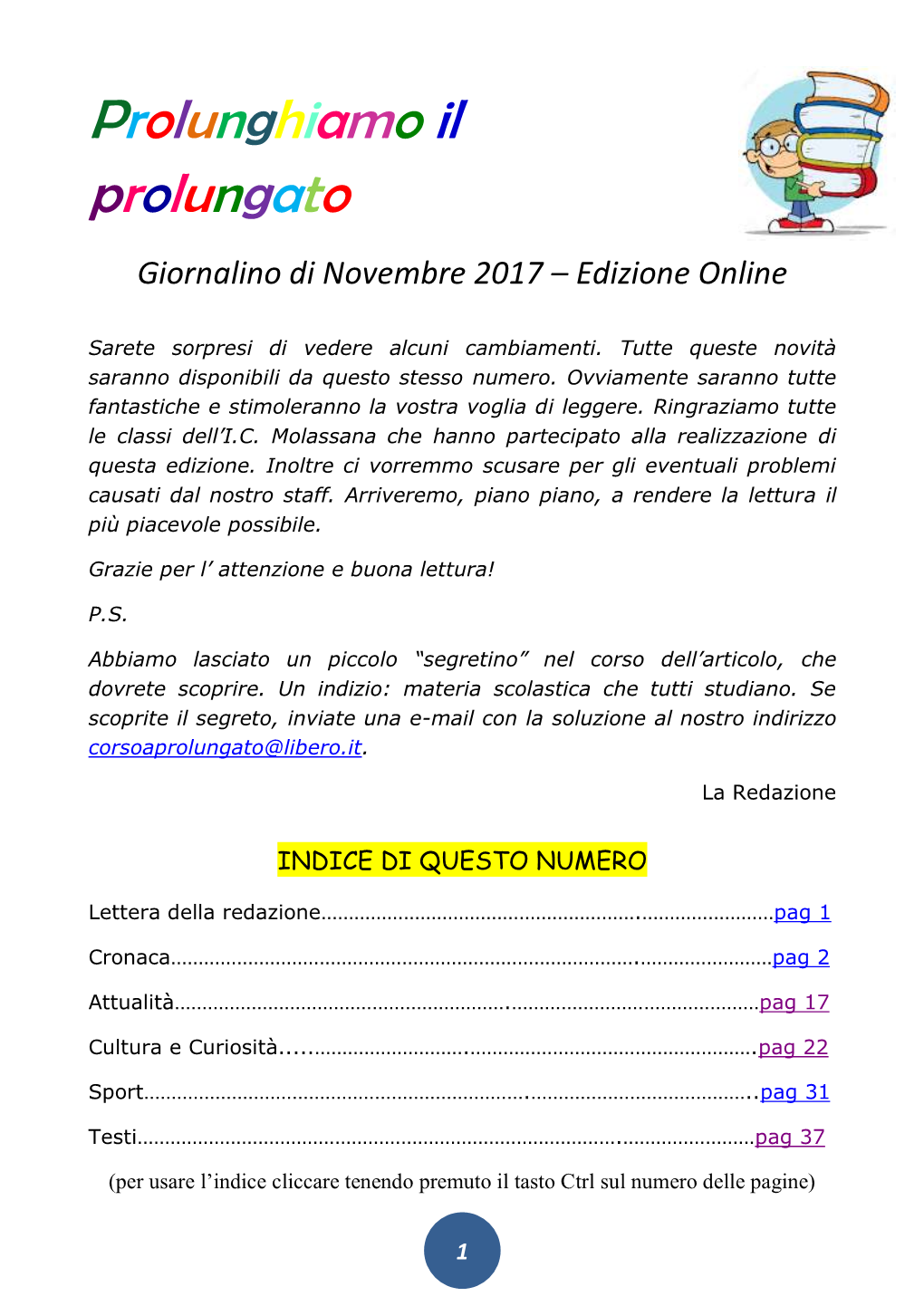 Giornalino Di Novembre 2017 – Edizione Online