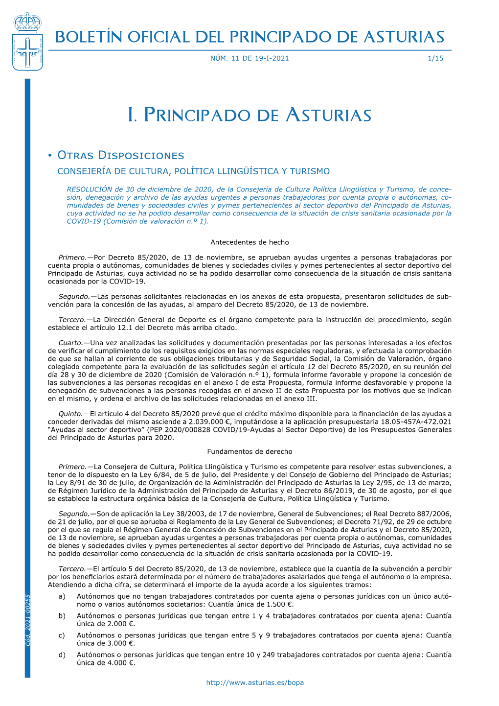 Boletín Oficial Del Principado De Asturias