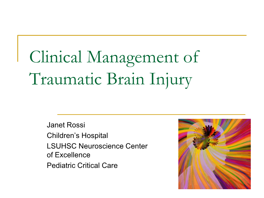 Traumatic Brain Injury