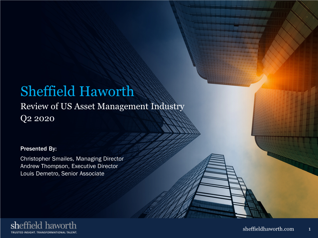 Review of US Asset Management Industry Q2 2020
