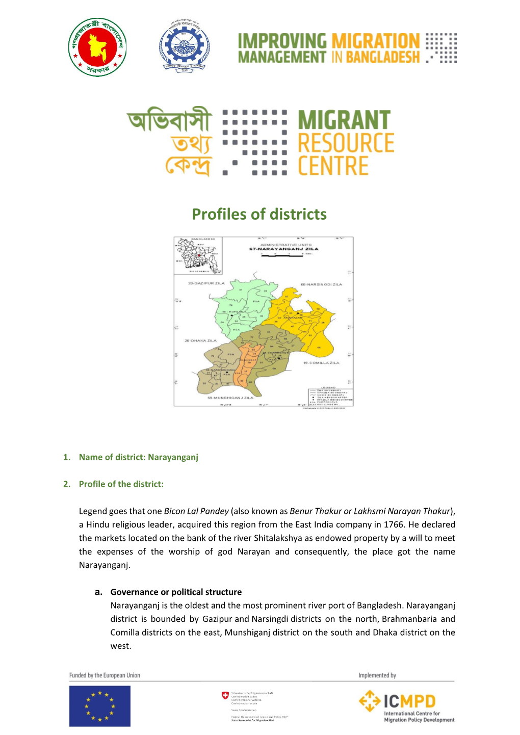 Profiles of Districts