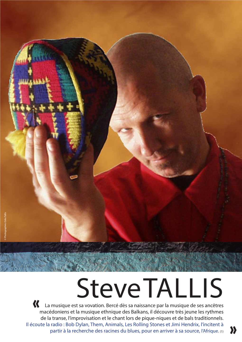 Steve TALLIS « La Musique Est Sa Vovation