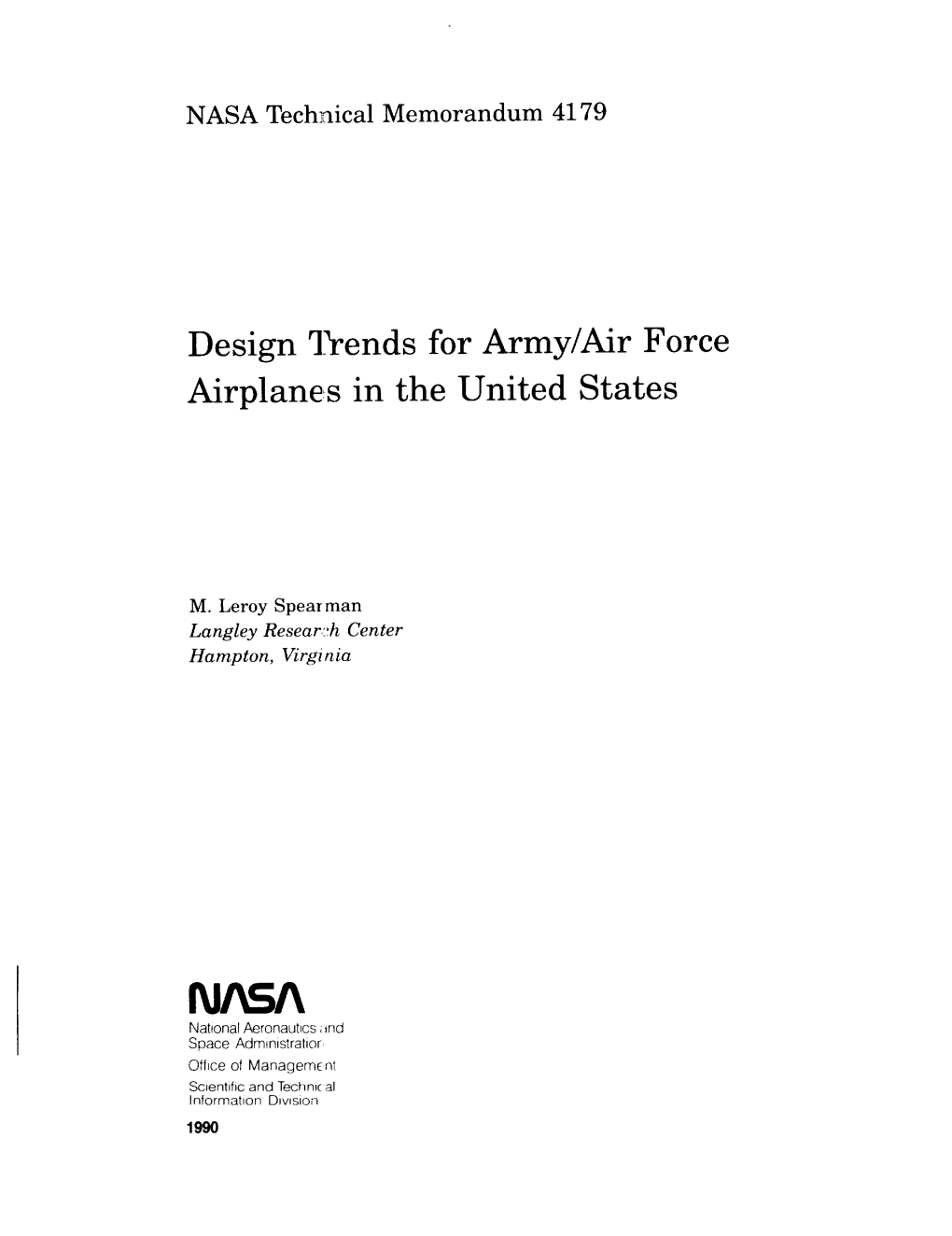Design L Ends for Army/Air Force Airplanes in the United States