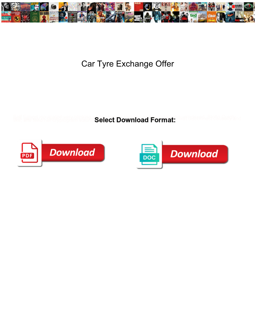 Car Tyre Exchange Offer