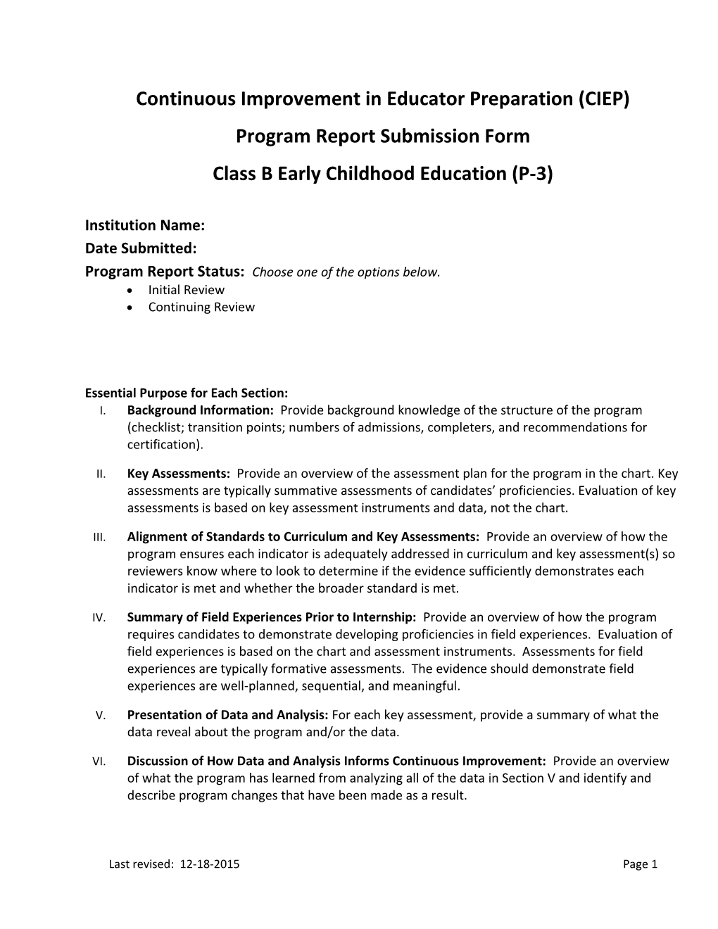 CIEP Template 05 Early Childhood