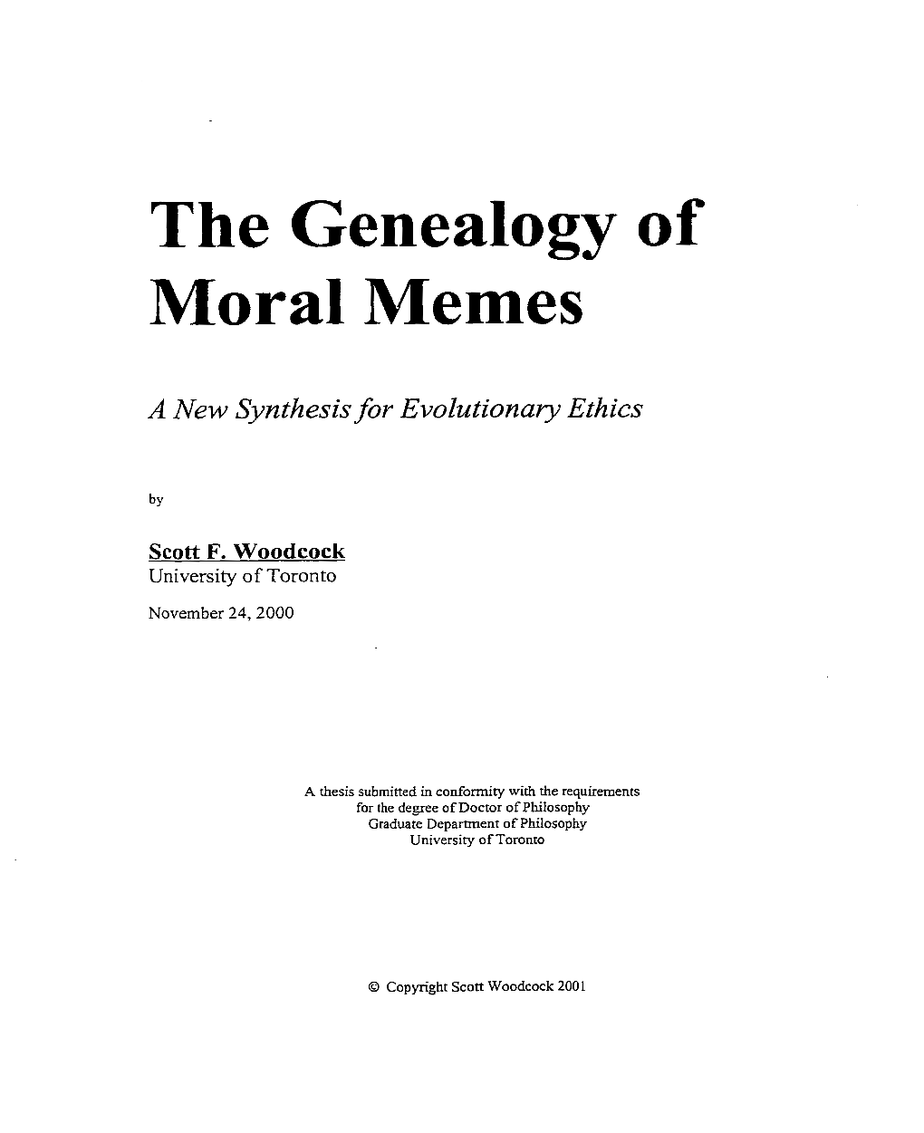 The Genealogy of Moral Memes