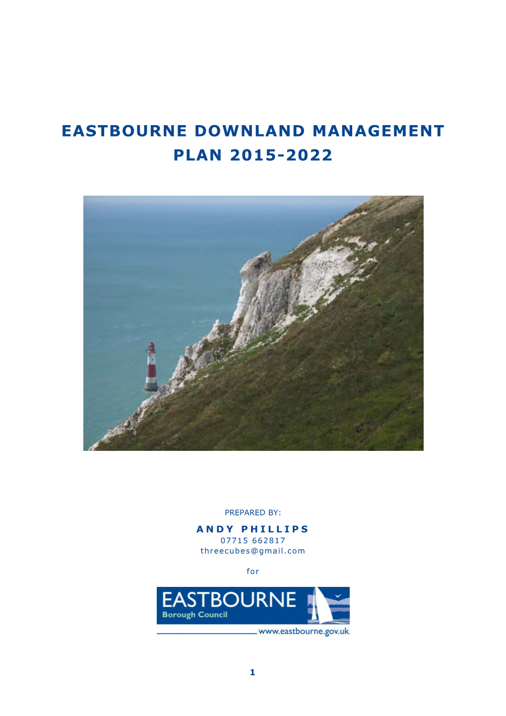 Eastbourne Downland Management Plan 2015-2022