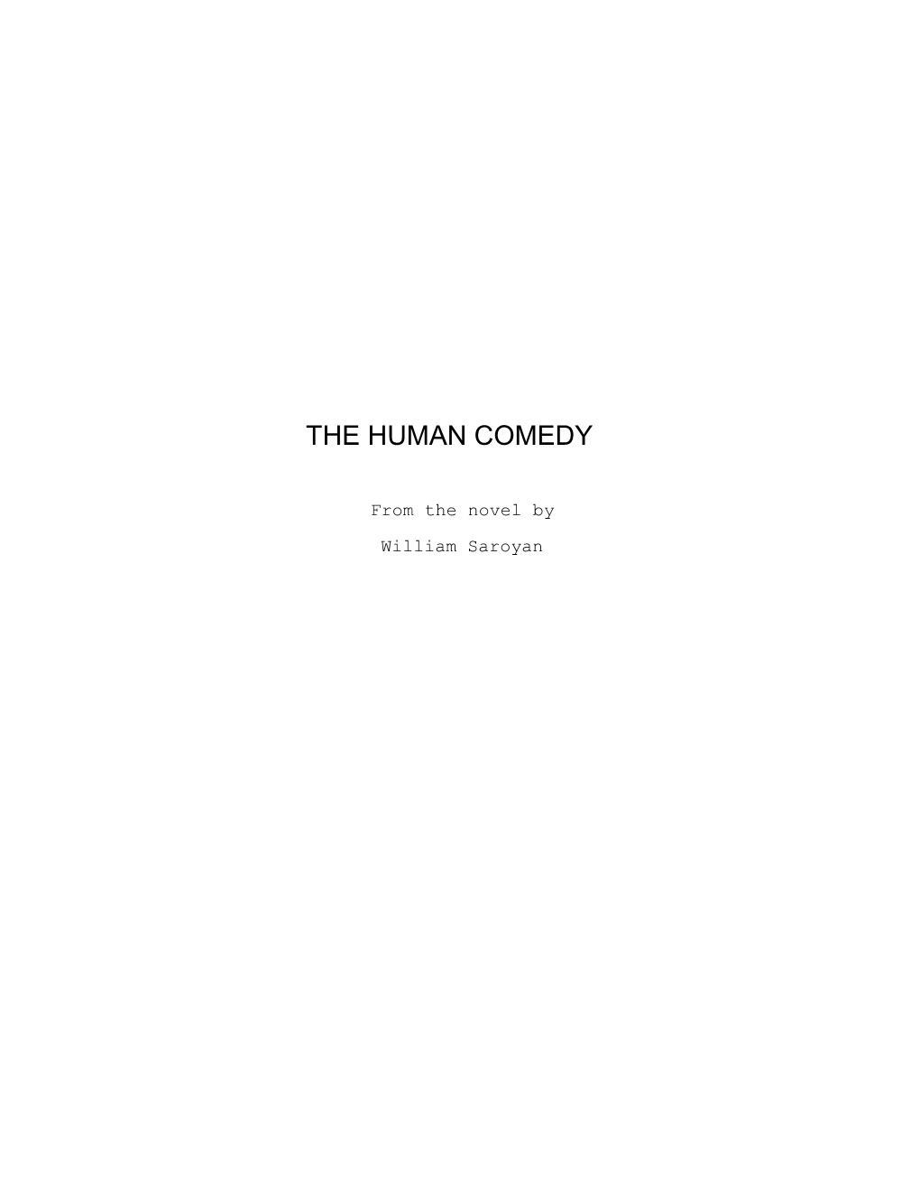The Human Comedy