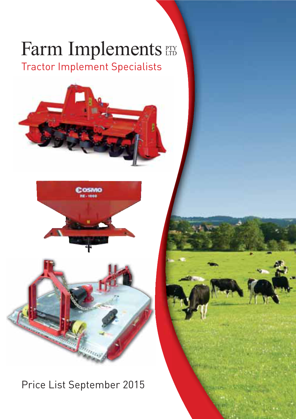 Tractor Implement Specialists Price List September 2015