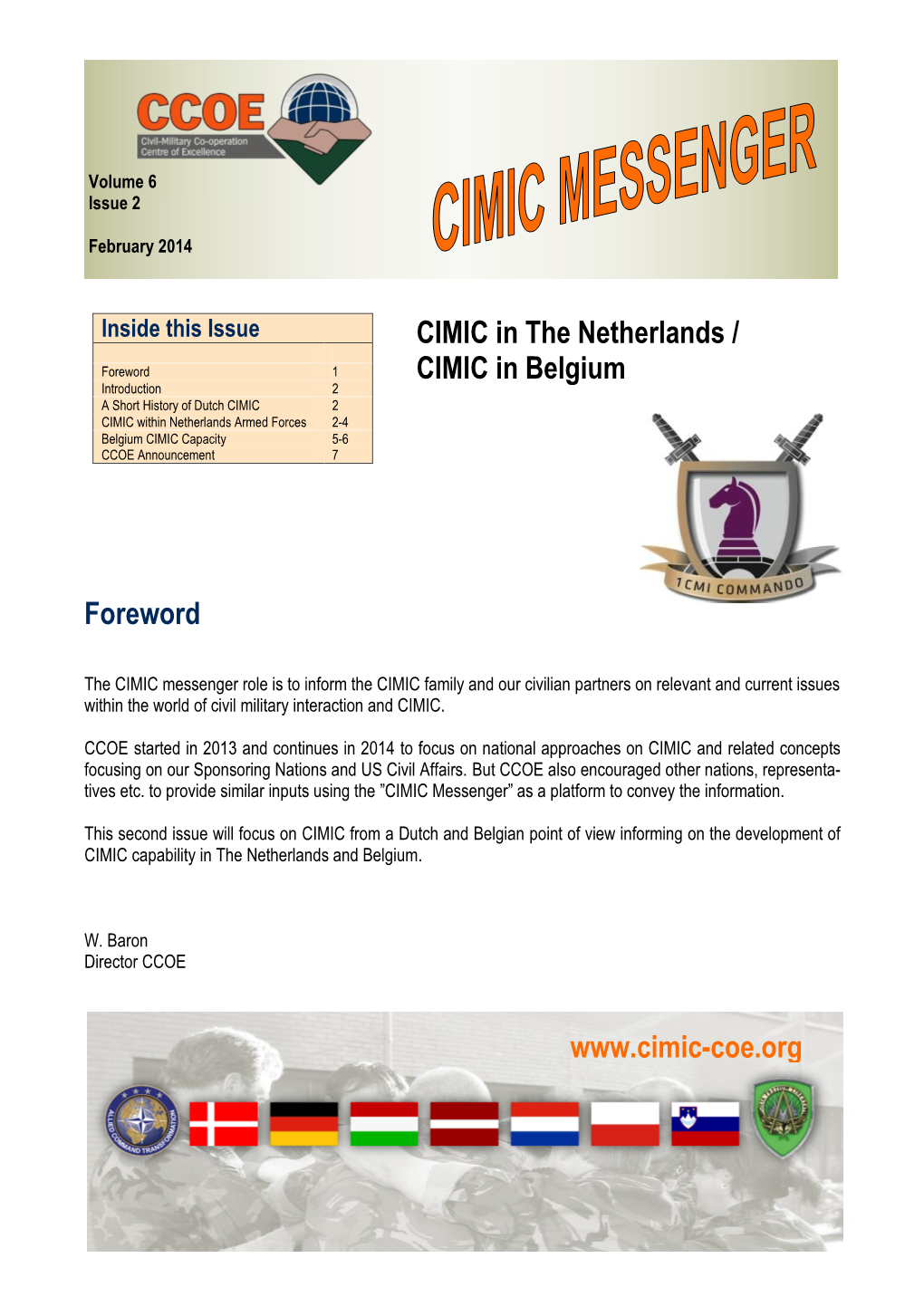 Inside This Issue CIMIC in the Netherlands / CIMIC