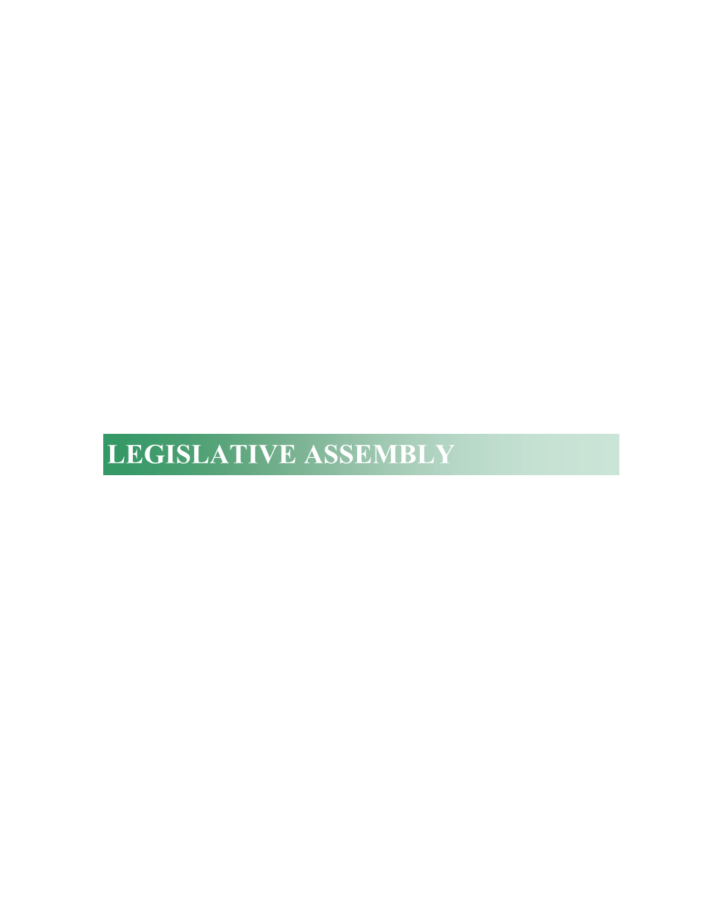 Legislative Assembly