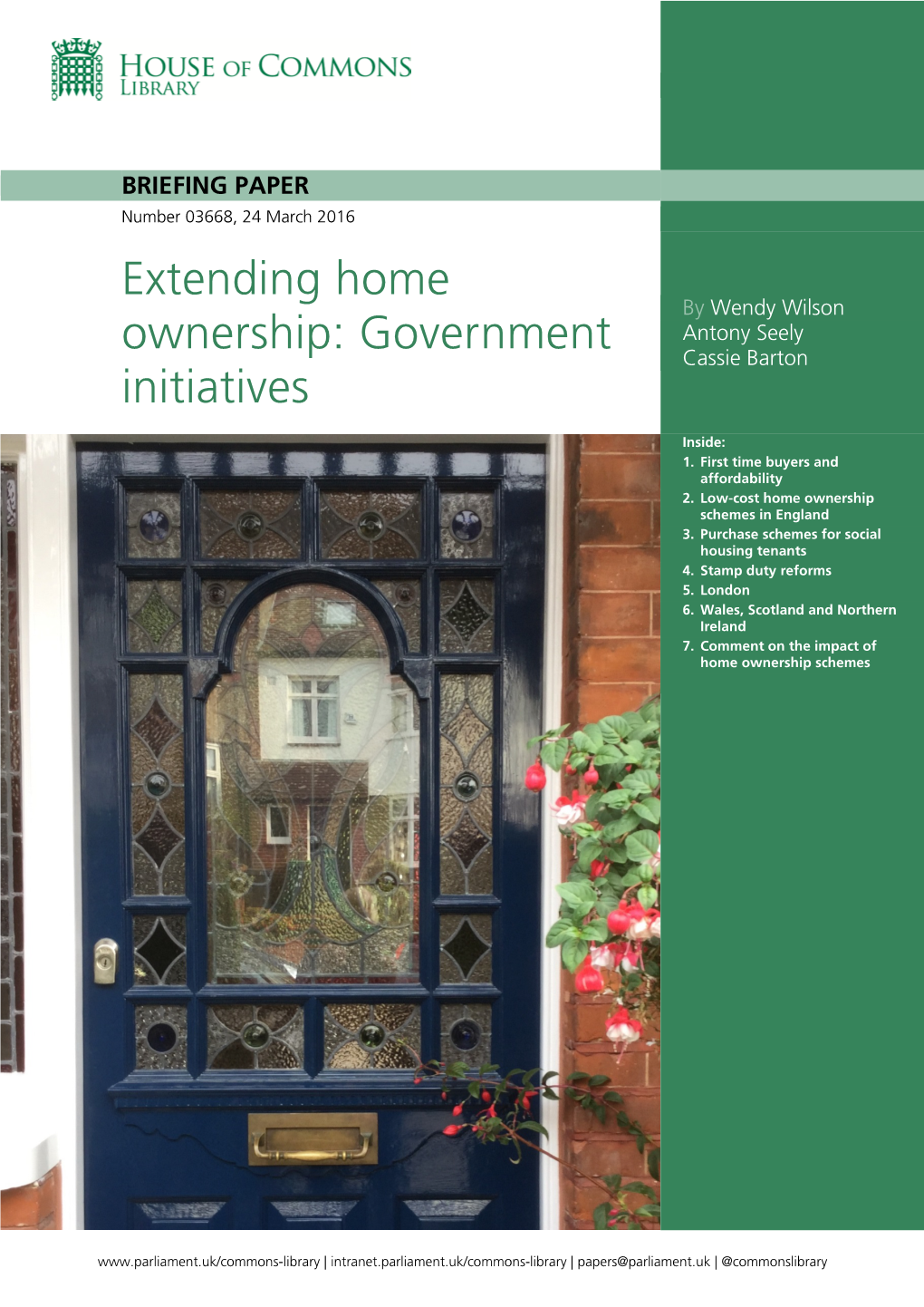 Extending Home Ownership: Government Initiatives