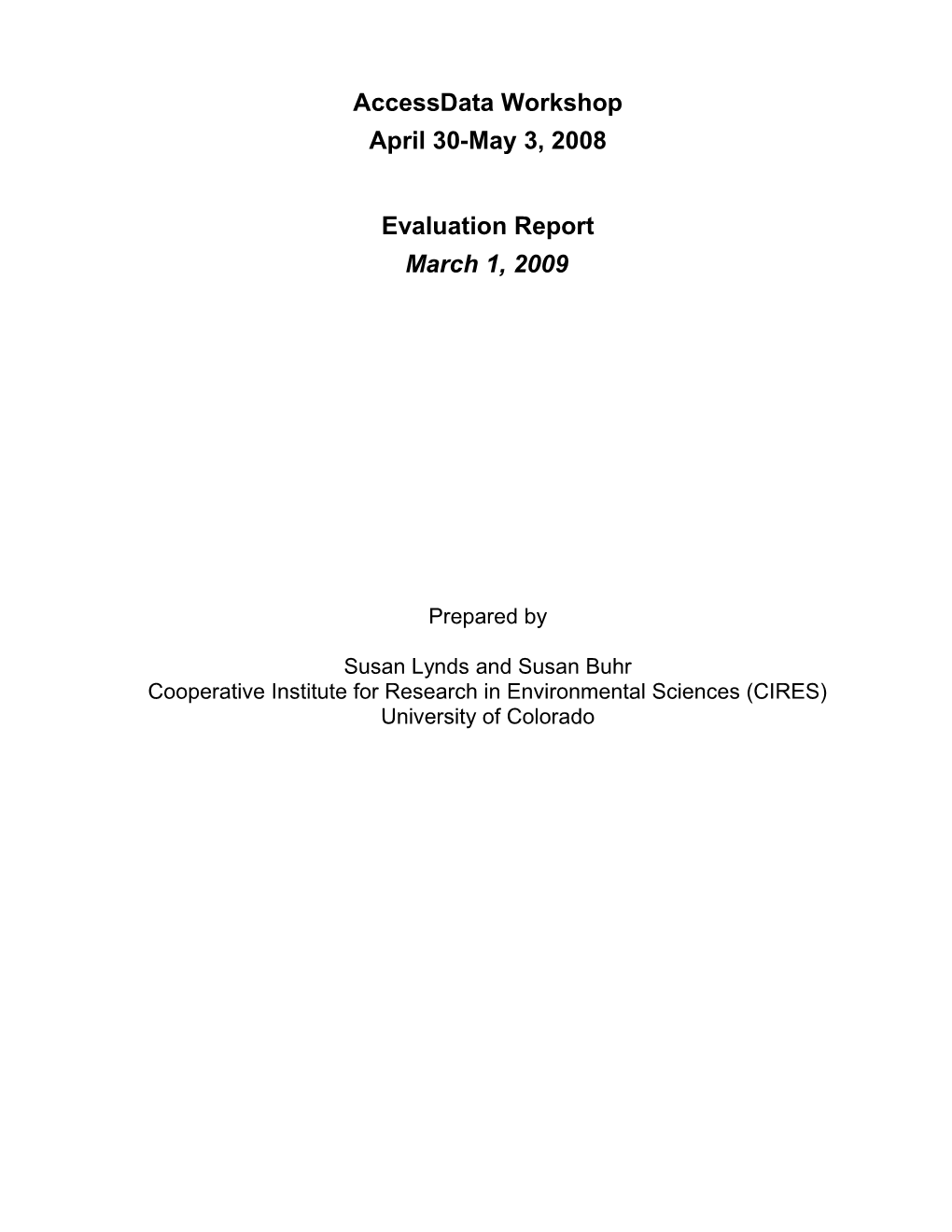 DLESE Data Services Workshop Evaluation