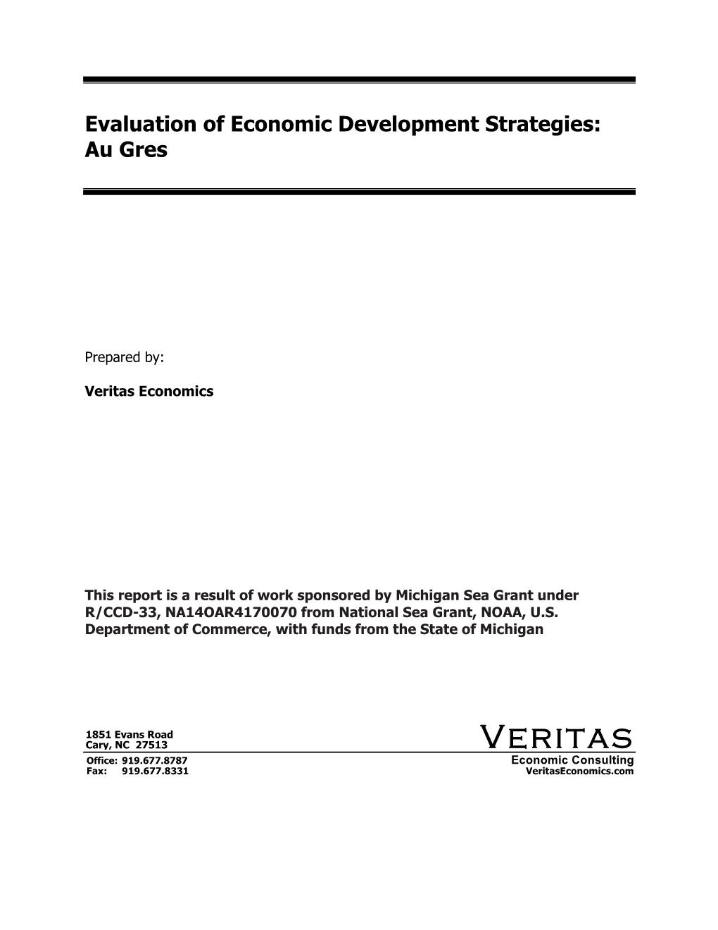 Au Gres Economic Analysis