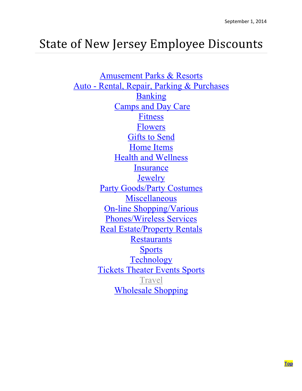 State of New Jersey Employee Discounts