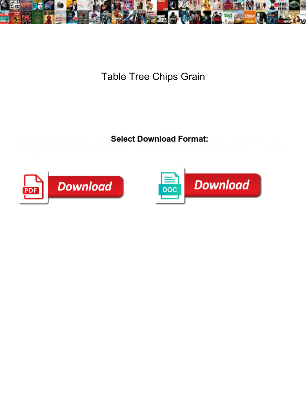 Table Tree Chips Grain