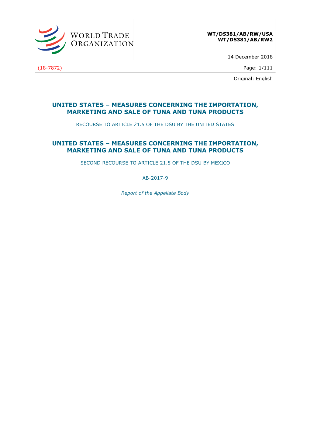 Appellate Body Report, Argentina – Safeguard Measures on Imports of Footwear, WT/DS121/AB/R, Adopted 12 January 2000, DSR 2000:I, P