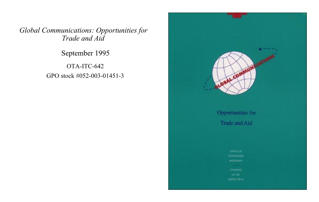 Global Communications: Opportunities for Trade and Aid