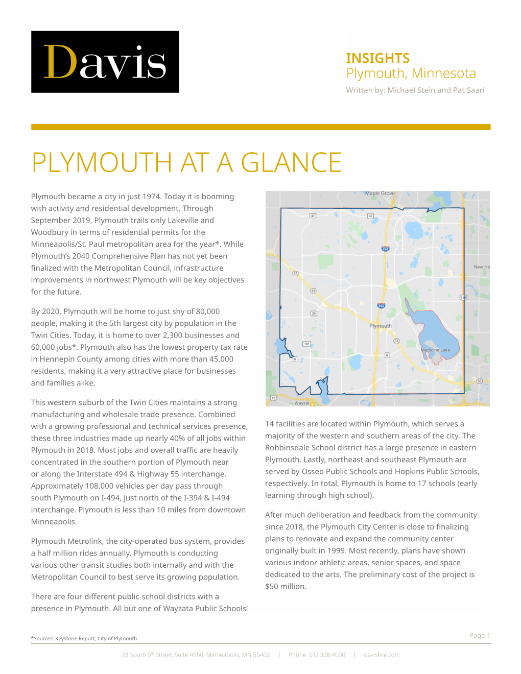 Plymouth at a Glance