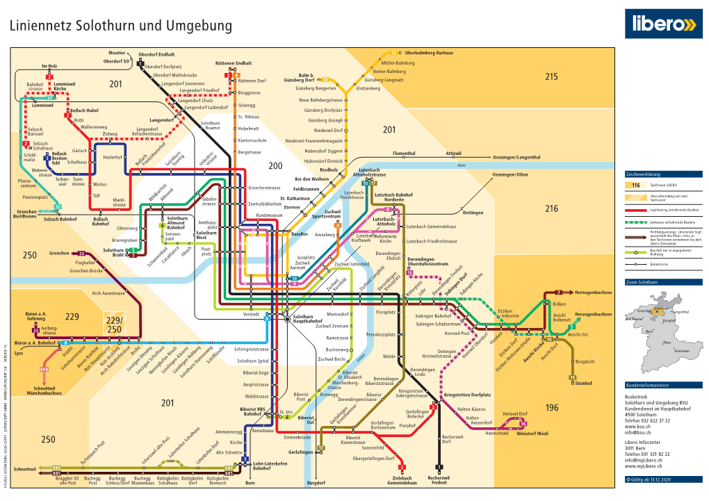 Liniennetz Solothurn Und Umgebung