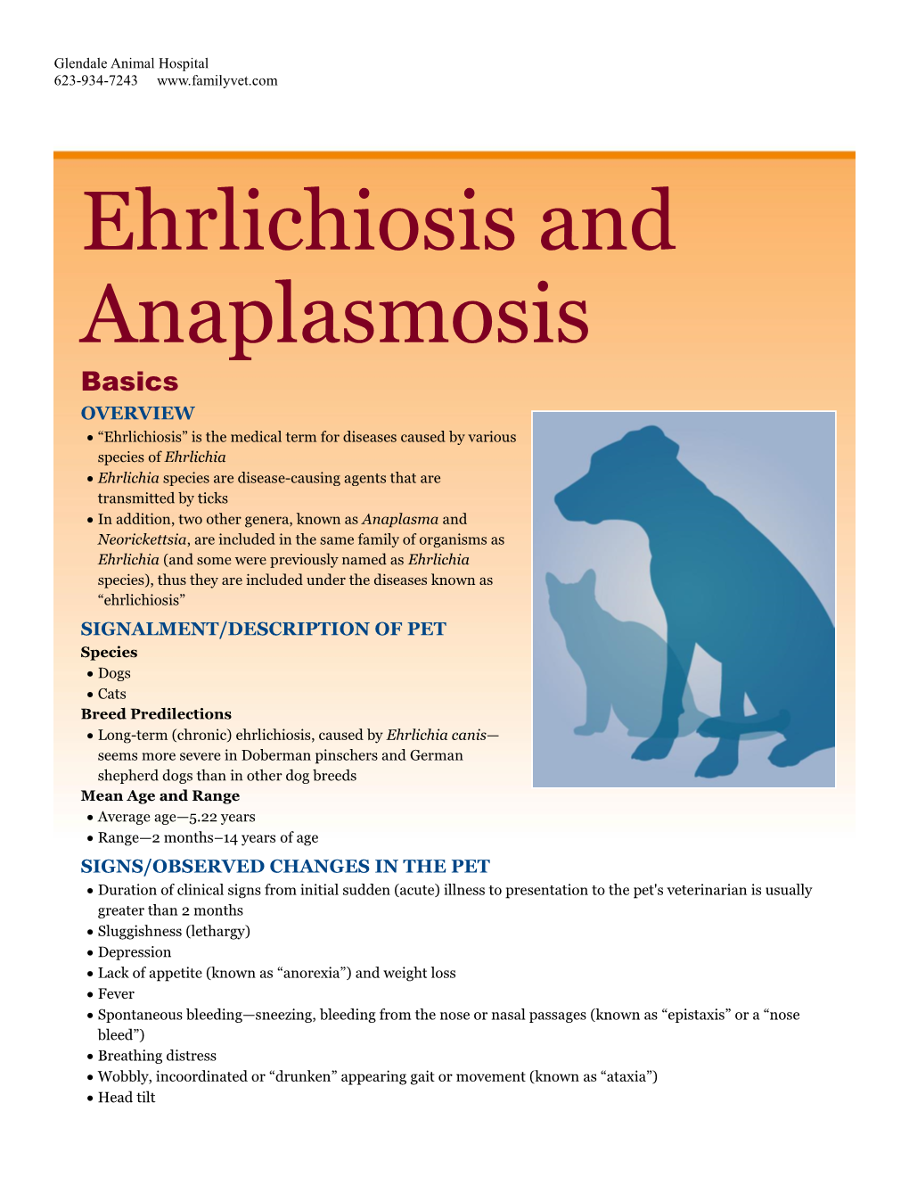 Ehrlichiosis and Anaplasmosis