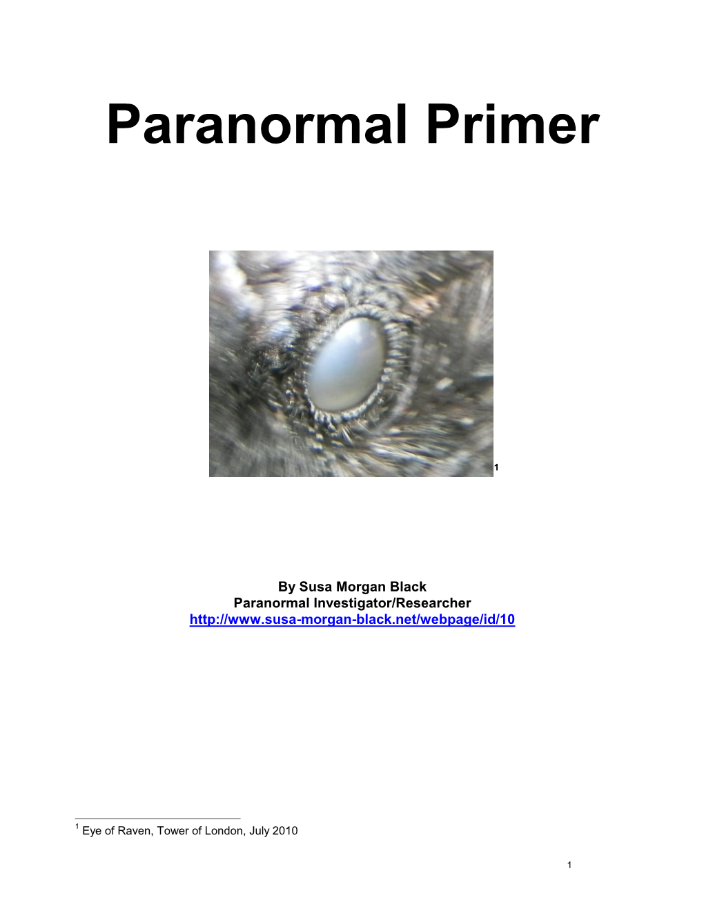 Paranormal Primer