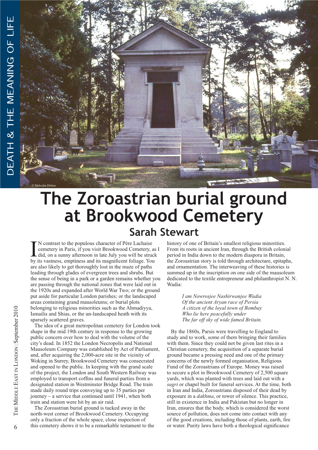 The Zoroastrian Burial Ground at Brookwood Cemetery