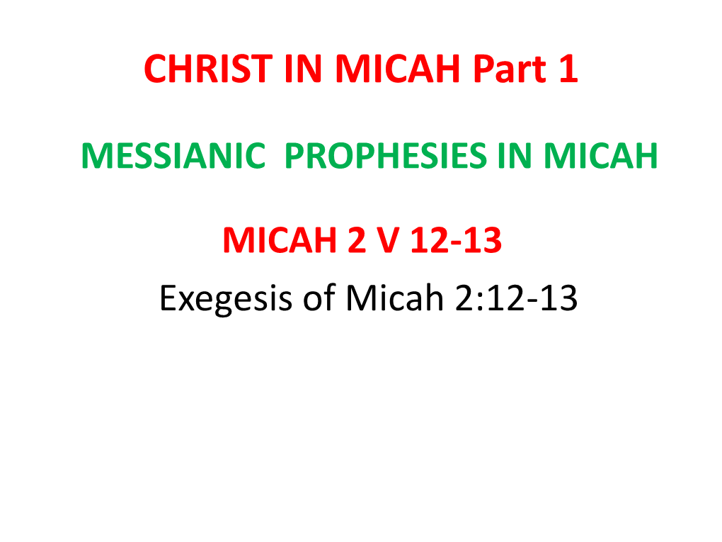 Micah Sermon Final