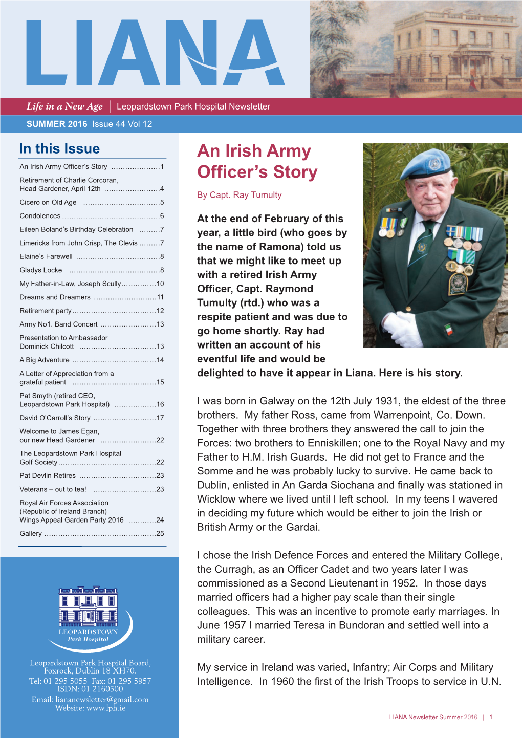 An Irish Army Officer's Story